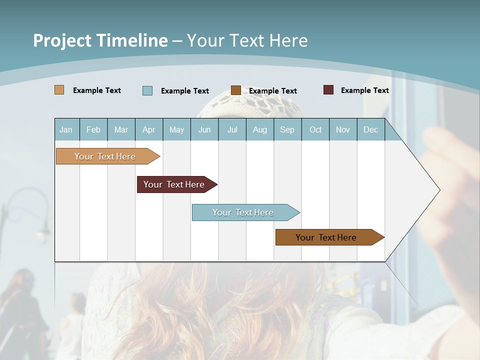 A Woman Taking A Picture With Her Cell Phone PowerPoint Template