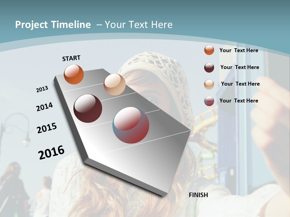 A Woman Taking A Picture With Her Cell Phone PowerPoint Template