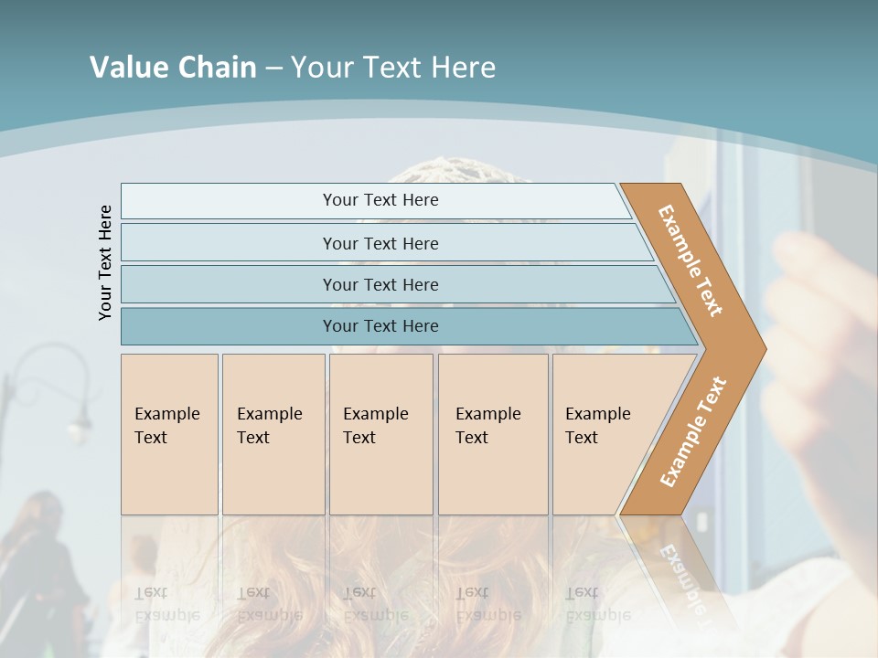 A Woman Taking A Picture With Her Cell Phone PowerPoint Template