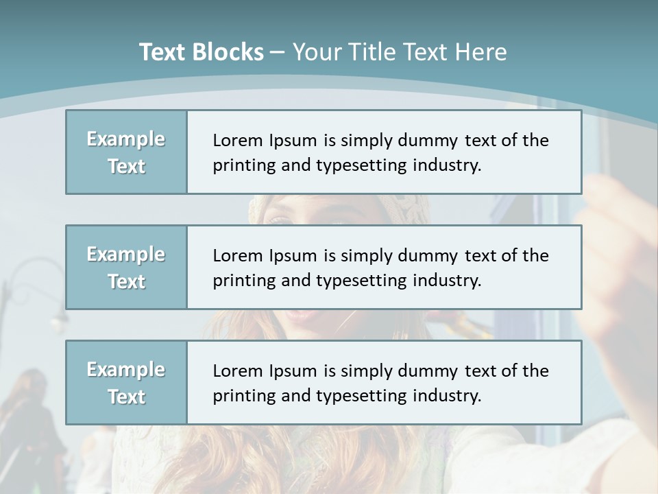 A Woman Taking A Picture With Her Cell Phone PowerPoint Template
