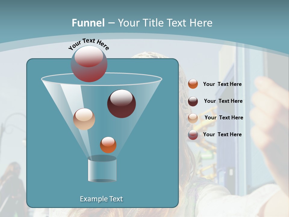 A Woman Taking A Picture With Her Cell Phone PowerPoint Template