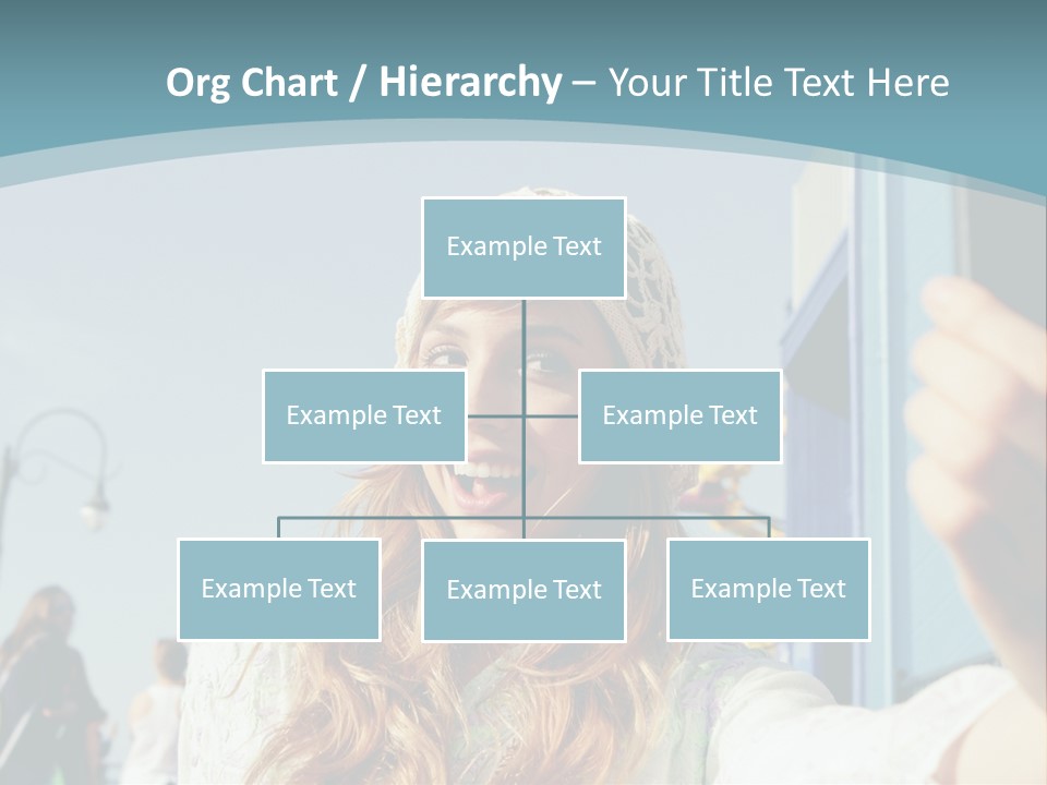 A Woman Taking A Picture With Her Cell Phone PowerPoint Template