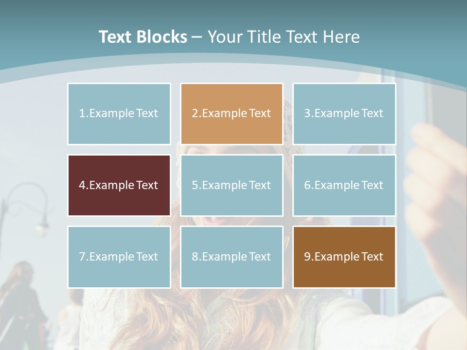 A Woman Taking A Picture With Her Cell Phone PowerPoint Template