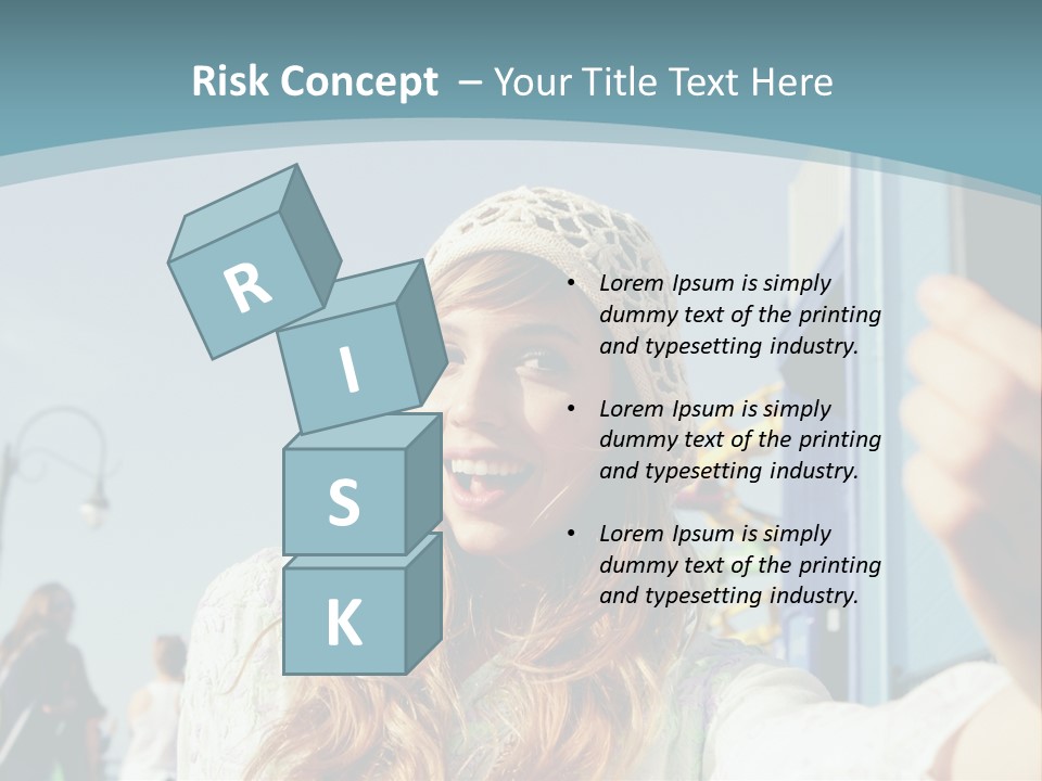 A Woman Taking A Picture With Her Cell Phone PowerPoint Template