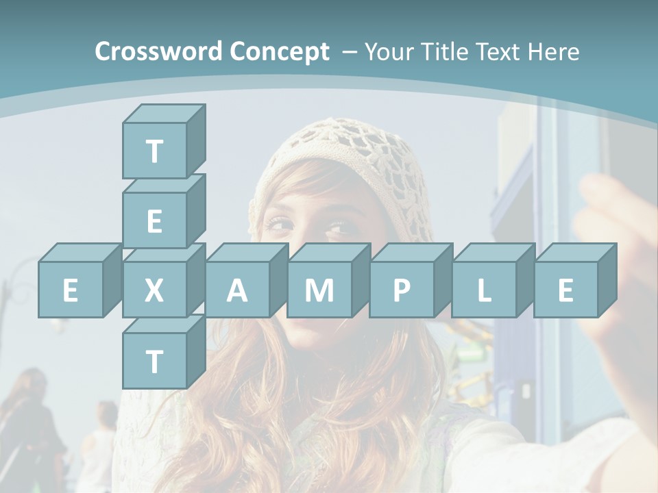 A Woman Taking A Picture With Her Cell Phone PowerPoint Template