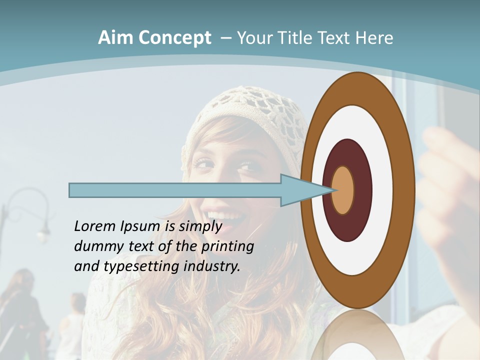 A Woman Taking A Picture With Her Cell Phone PowerPoint Template