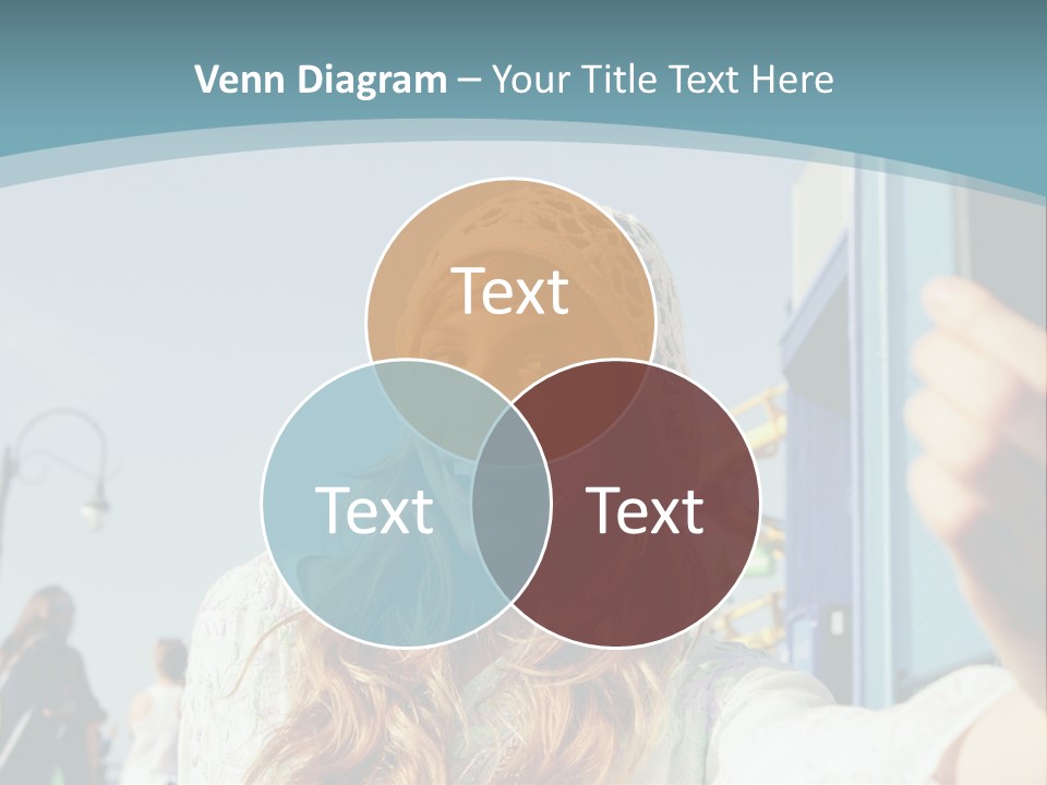 A Woman Taking A Picture With Her Cell Phone PowerPoint Template