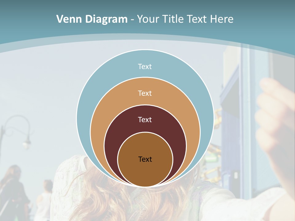 A Woman Taking A Picture With Her Cell Phone PowerPoint Template