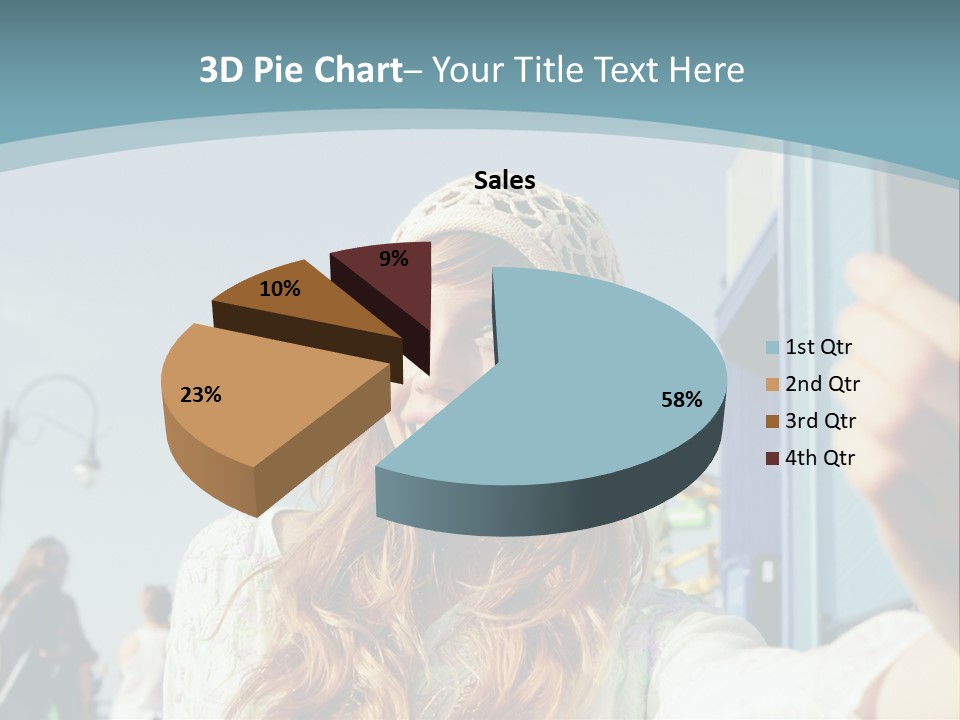 A Woman Taking A Picture With Her Cell Phone PowerPoint Template