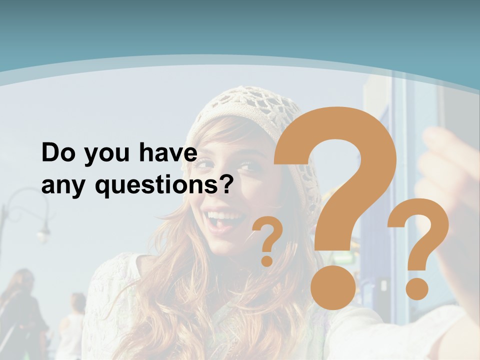 A Woman Taking A Picture With Her Cell Phone PowerPoint Template