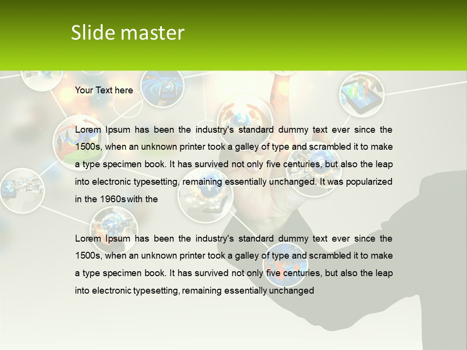 A Person Touching A Button On A Touch Screen PowerPoint Template