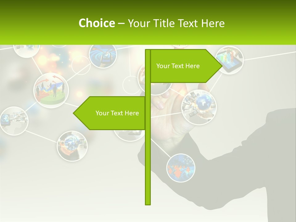 A Person Touching A Button On A Touch Screen PowerPoint Template