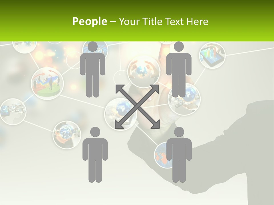 A Person Touching A Button On A Touch Screen PowerPoint Template