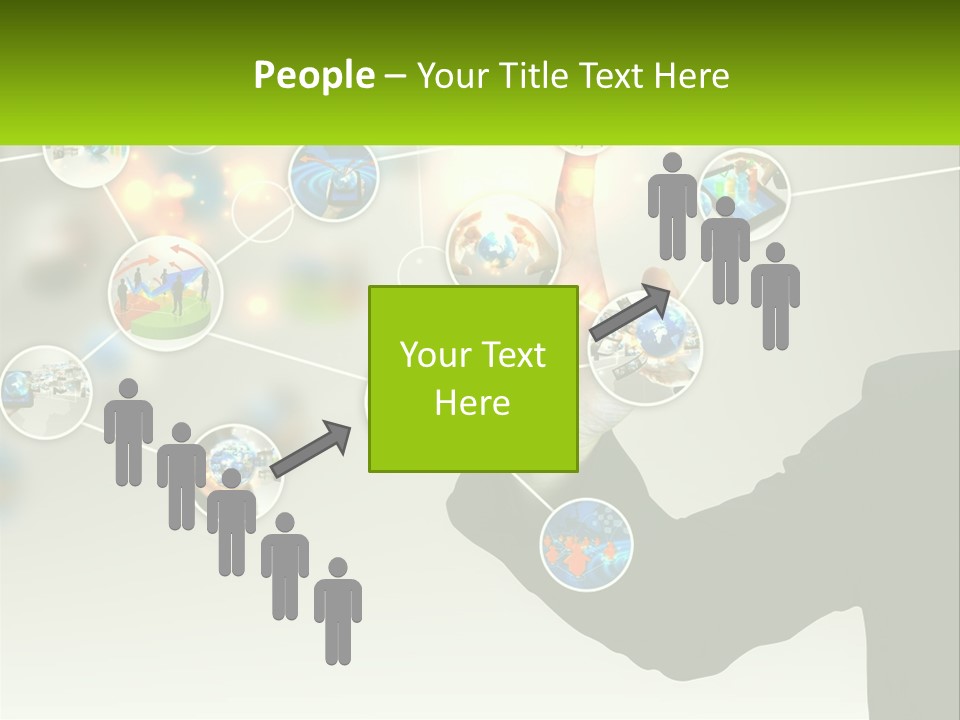 A Person Touching A Button On A Touch Screen PowerPoint Template