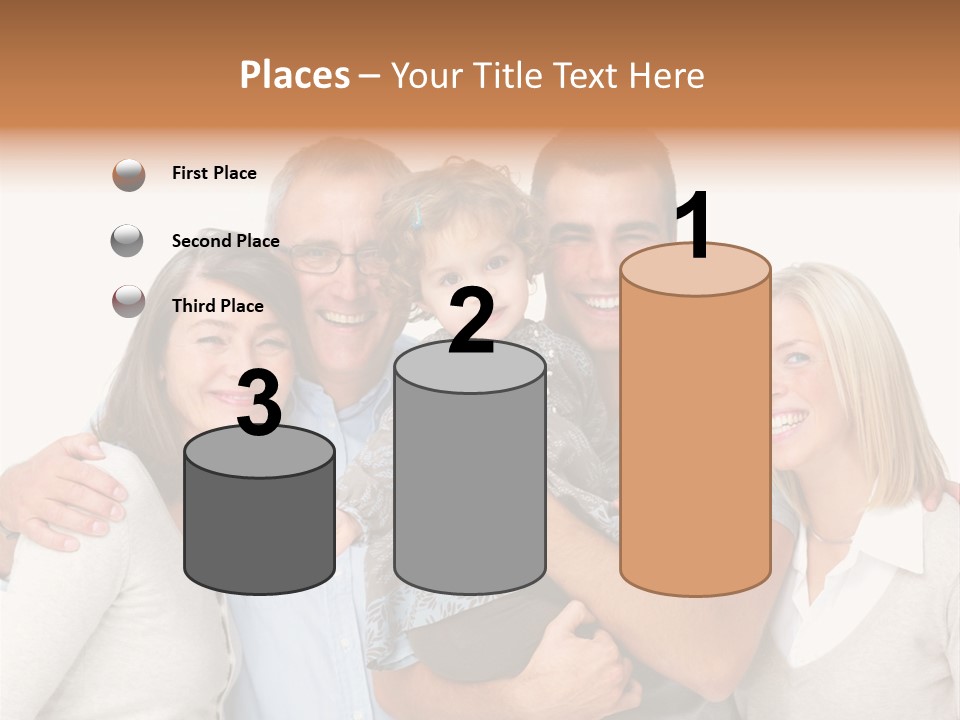 A Group Of People Holding A Child In Front Of A White Background PowerPoint Template