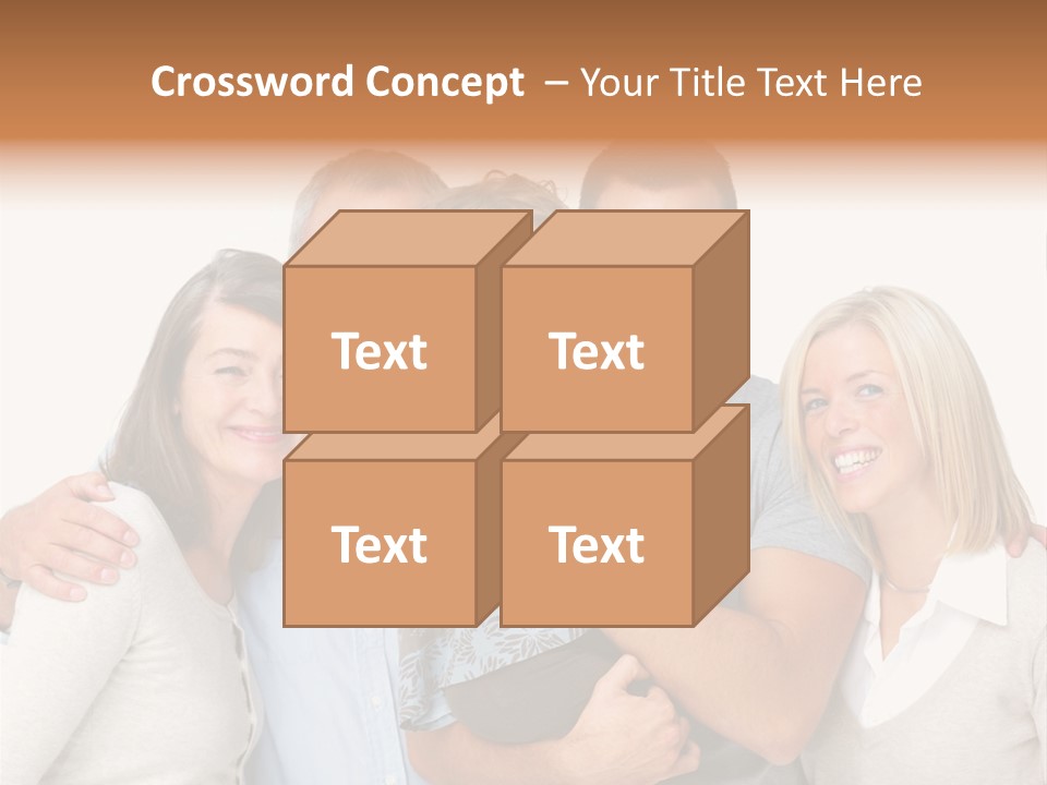 A Group Of People Holding A Child In Front Of A White Background PowerPoint Template