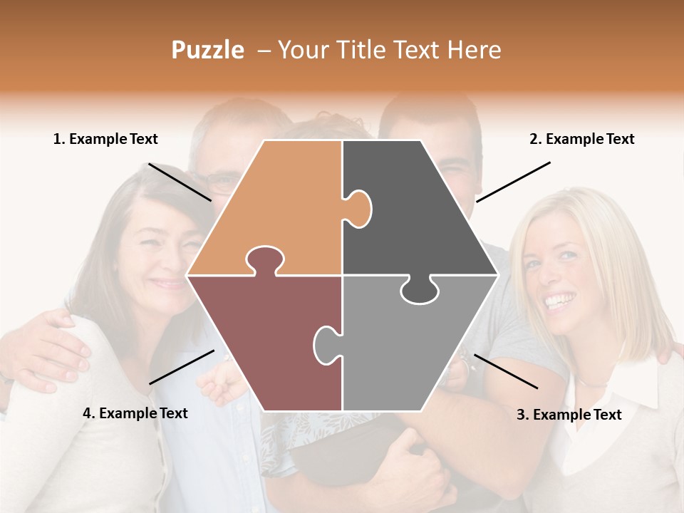 A Group Of People Holding A Child In Front Of A White Background PowerPoint Template