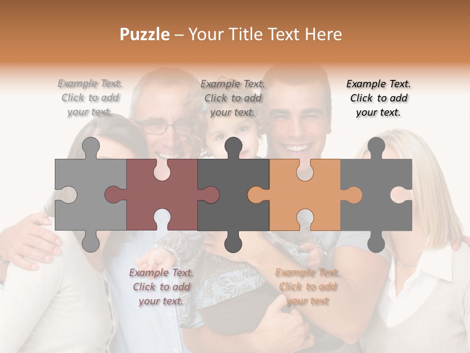 A Group Of People Holding A Child In Front Of A White Background PowerPoint Template