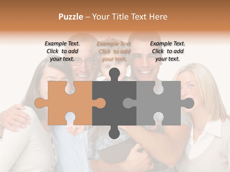 A Group Of People Holding A Child In Front Of A White Background PowerPoint Template