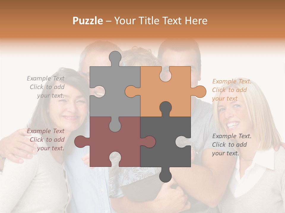 A Group Of People Holding A Child In Front Of A White Background PowerPoint Template