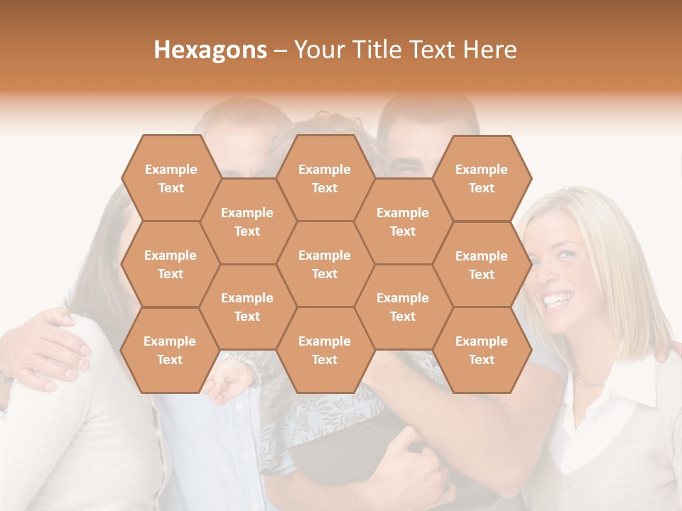 A Group Of People Holding A Child In Front Of A White Background PowerPoint Template