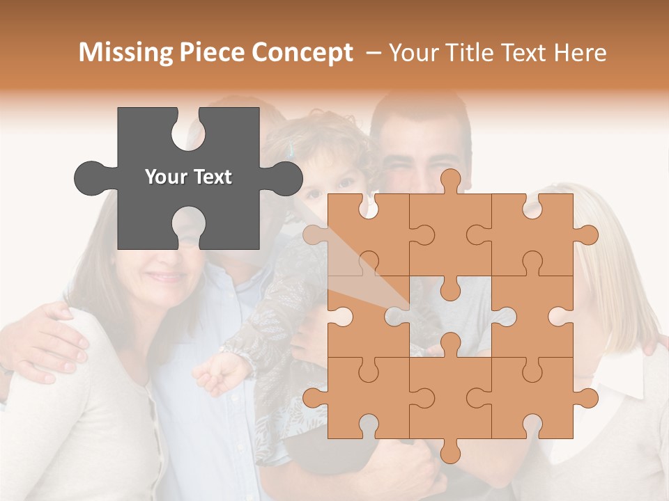 A Group Of People Holding A Child In Front Of A White Background PowerPoint Template