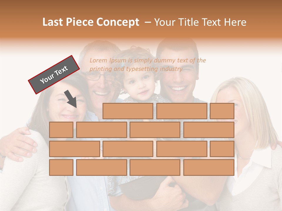 A Group Of People Holding A Child In Front Of A White Background PowerPoint Template