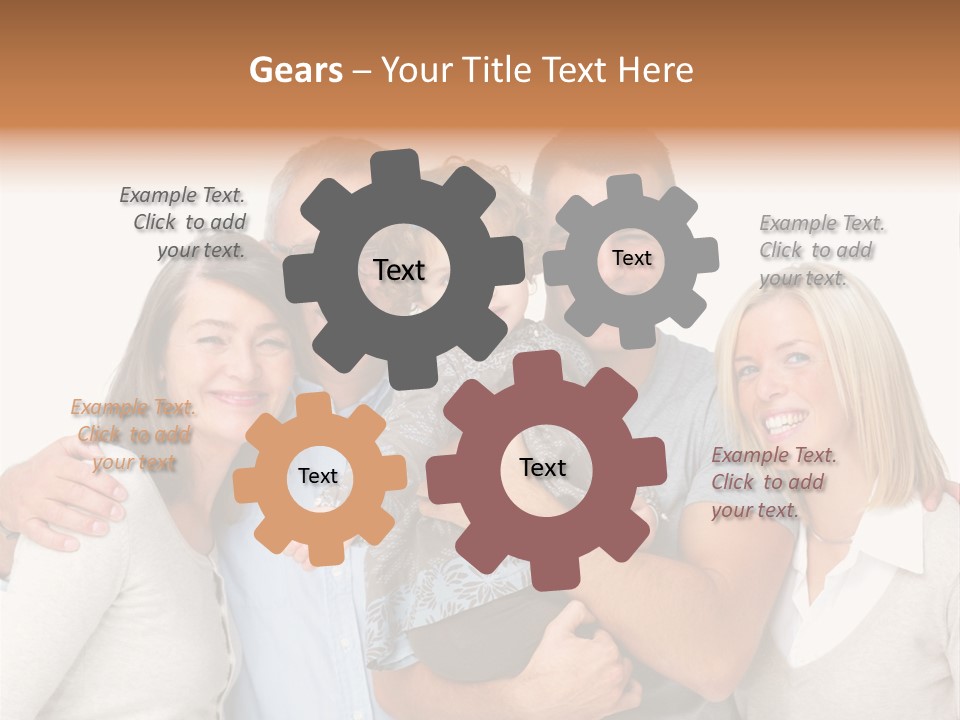 A Group Of People Holding A Child In Front Of A White Background PowerPoint Template