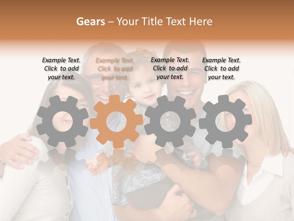 A Group Of People Holding A Child In Front Of A White Background PowerPoint Template