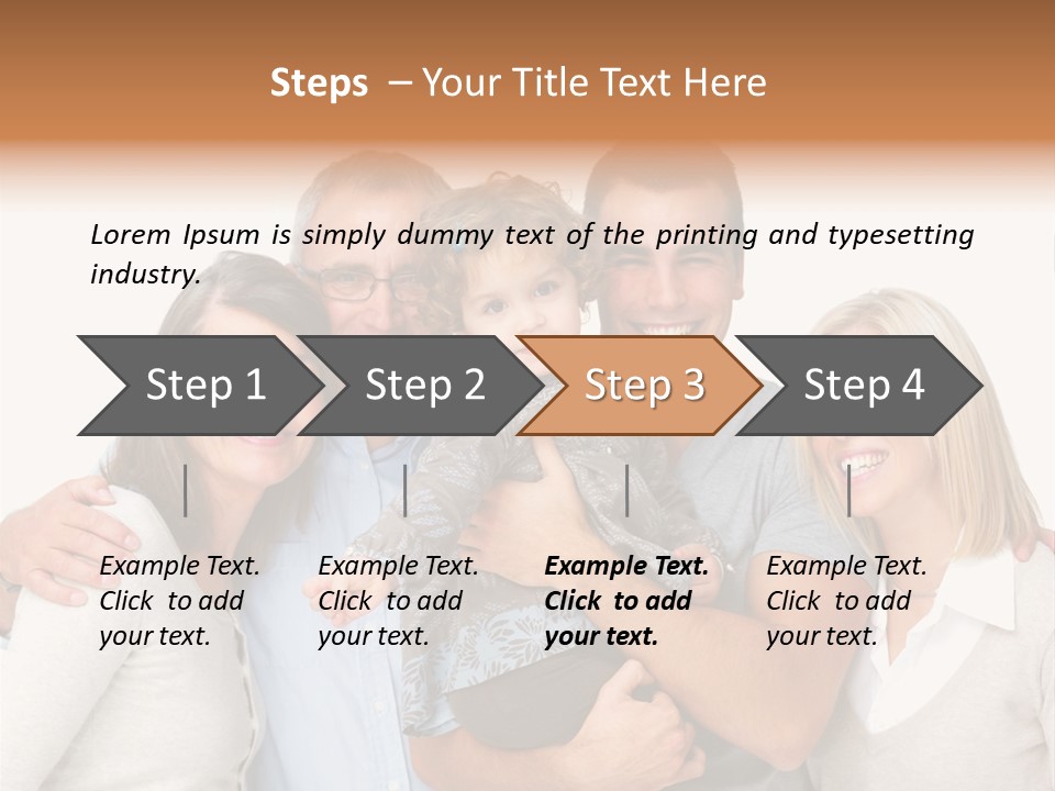 A Group Of People Holding A Child In Front Of A White Background PowerPoint Template