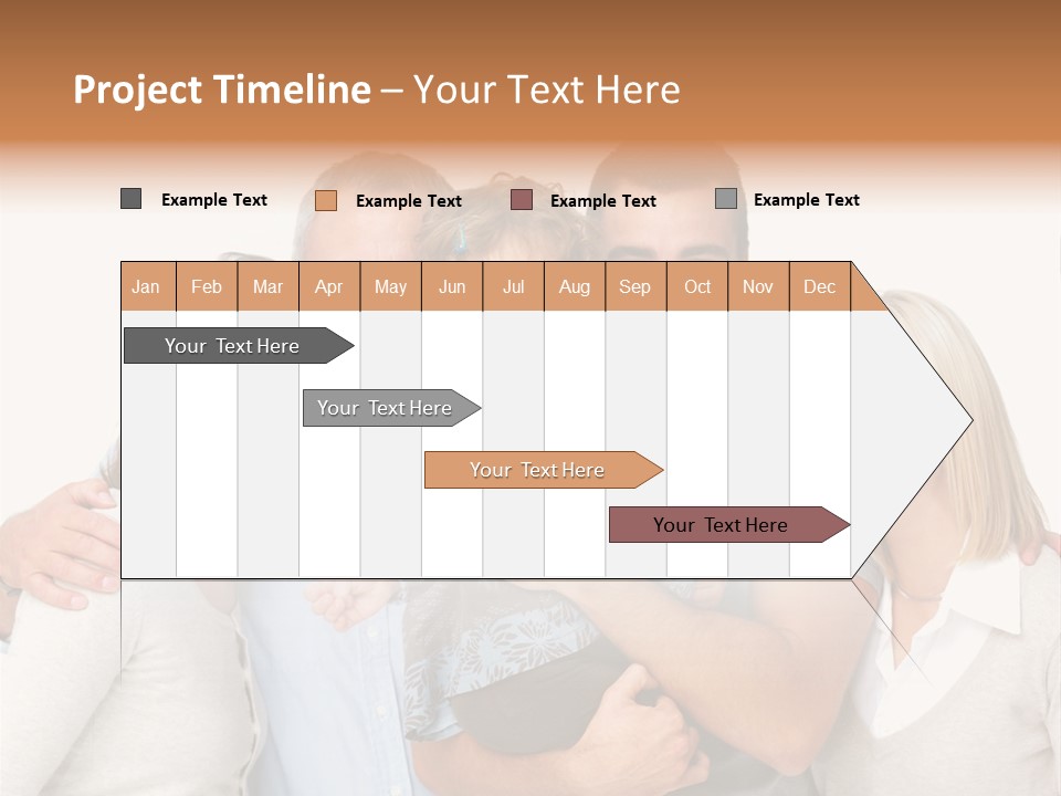 A Group Of People Holding A Child In Front Of A White Background PowerPoint Template