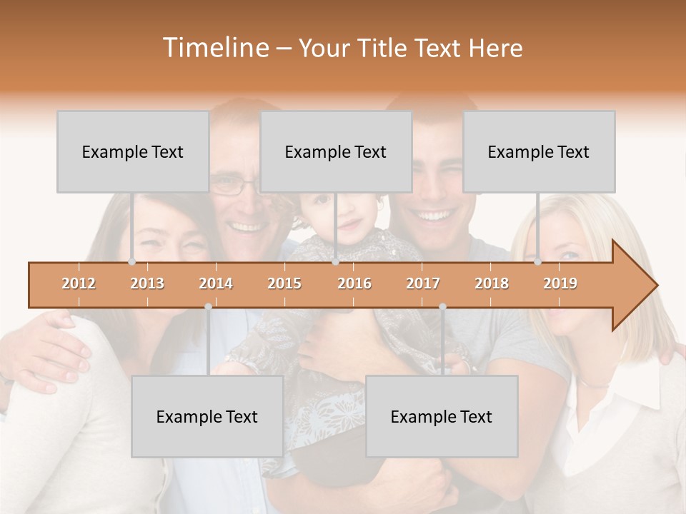 A Group Of People Holding A Child In Front Of A White Background PowerPoint Template