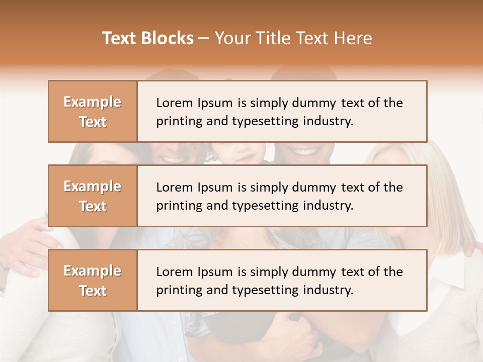 A Group Of People Holding A Child In Front Of A White Background PowerPoint Template