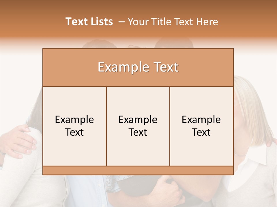 A Group Of People Holding A Child In Front Of A White Background PowerPoint Template