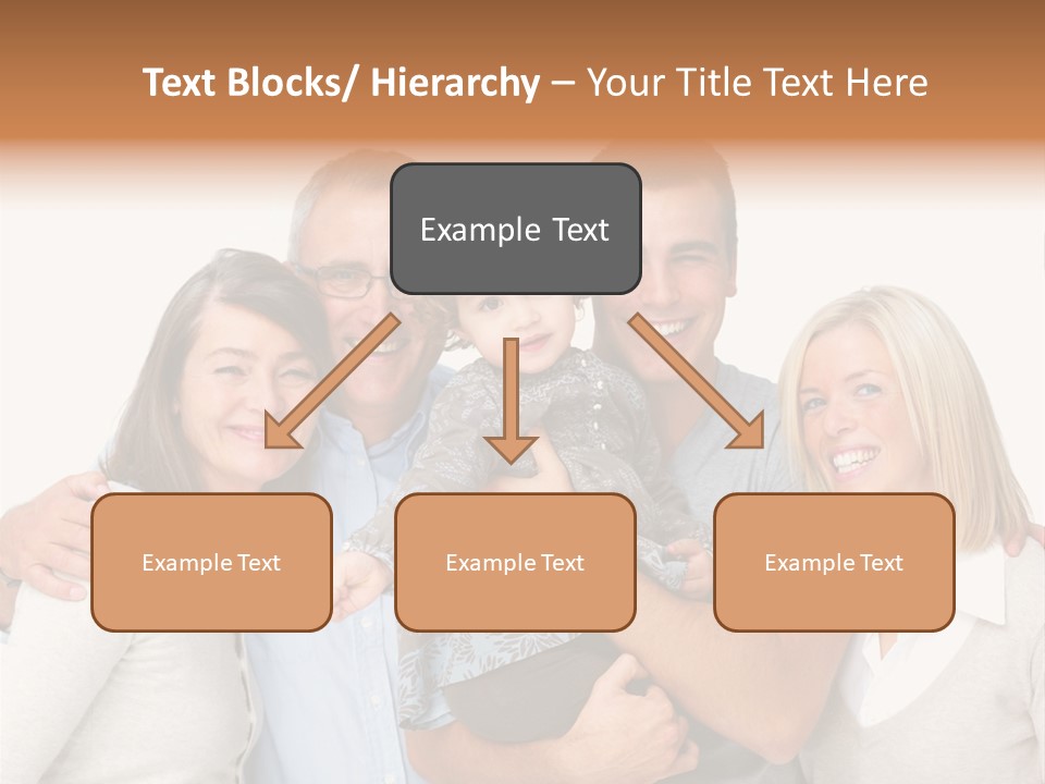 A Group Of People Holding A Child In Front Of A White Background PowerPoint Template