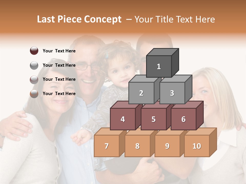 A Group Of People Holding A Child In Front Of A White Background PowerPoint Template