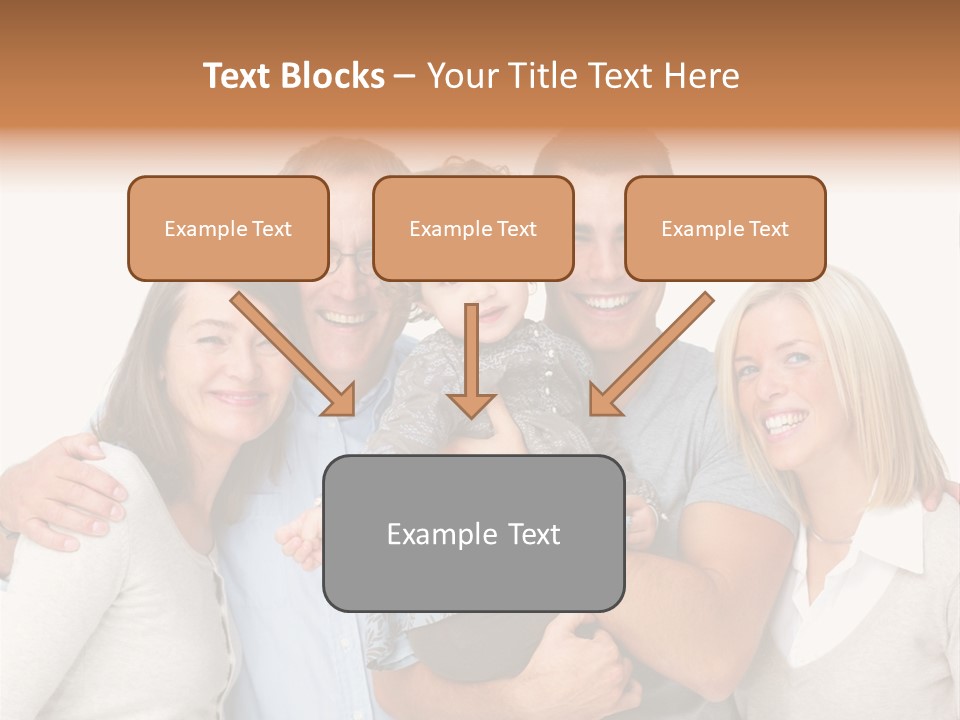 A Group Of People Holding A Child In Front Of A White Background PowerPoint Template