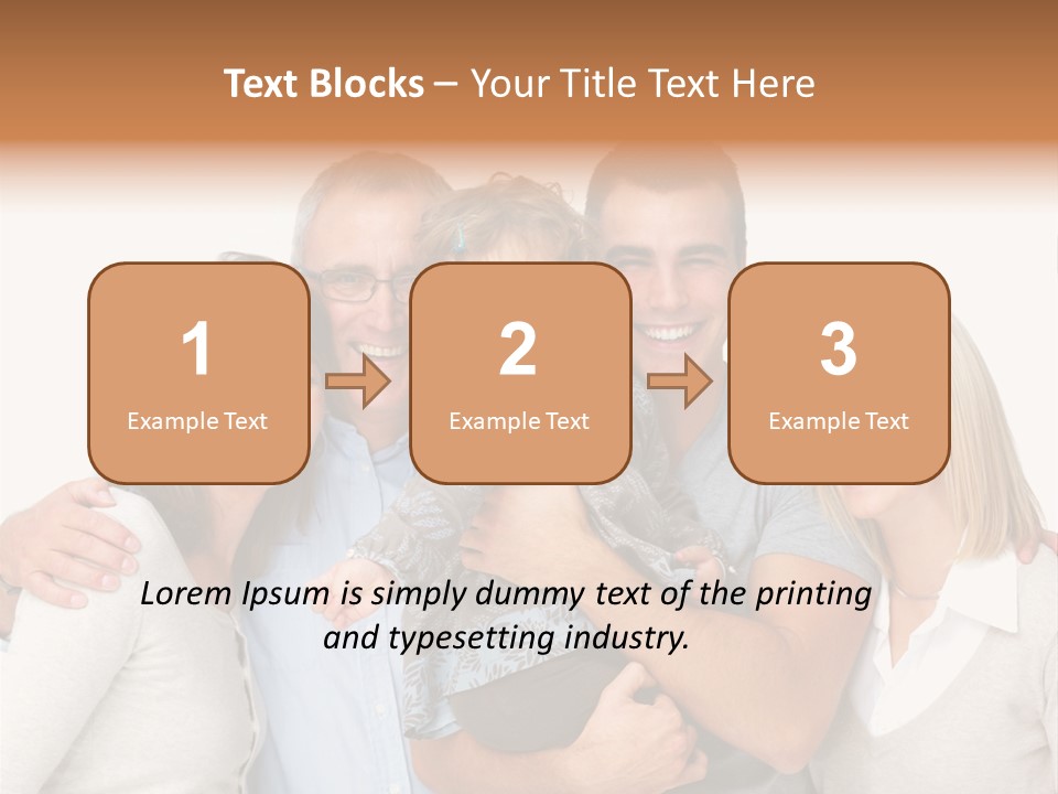 A Group Of People Holding A Child In Front Of A White Background PowerPoint Template