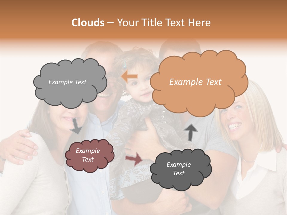 A Group Of People Holding A Child In Front Of A White Background PowerPoint Template