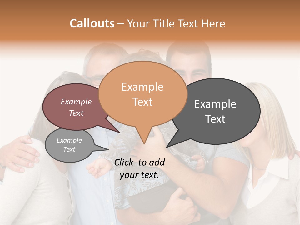 A Group Of People Holding A Child In Front Of A White Background PowerPoint Template