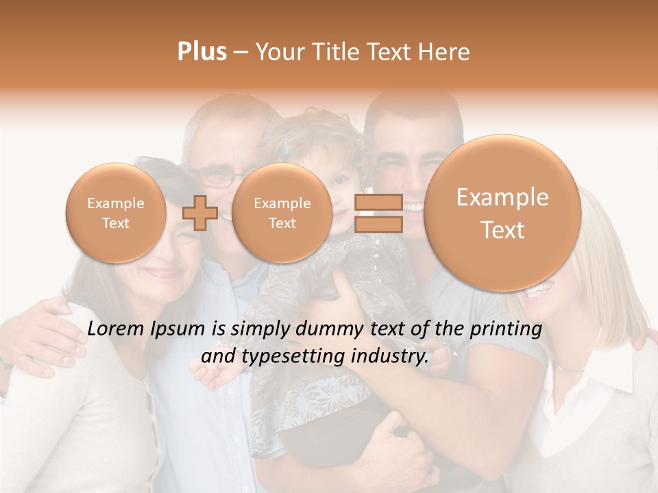 A Group Of People Holding A Child In Front Of A White Background PowerPoint Template