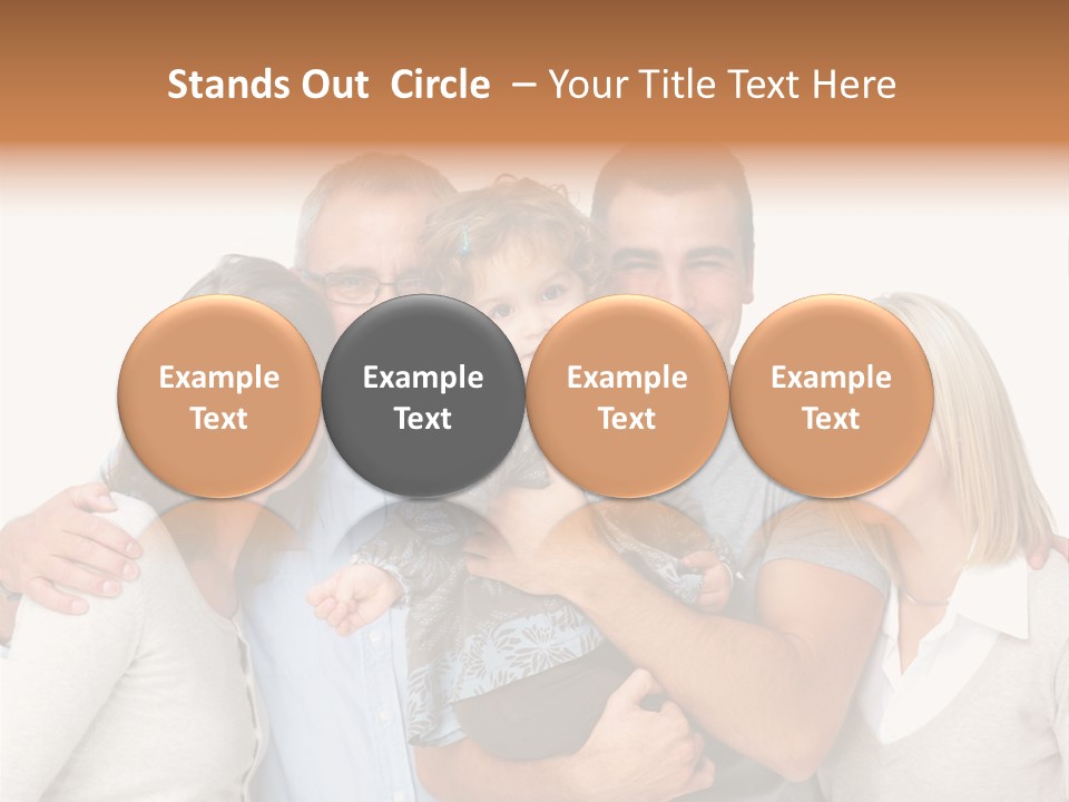 A Group Of People Holding A Child In Front Of A White Background PowerPoint Template