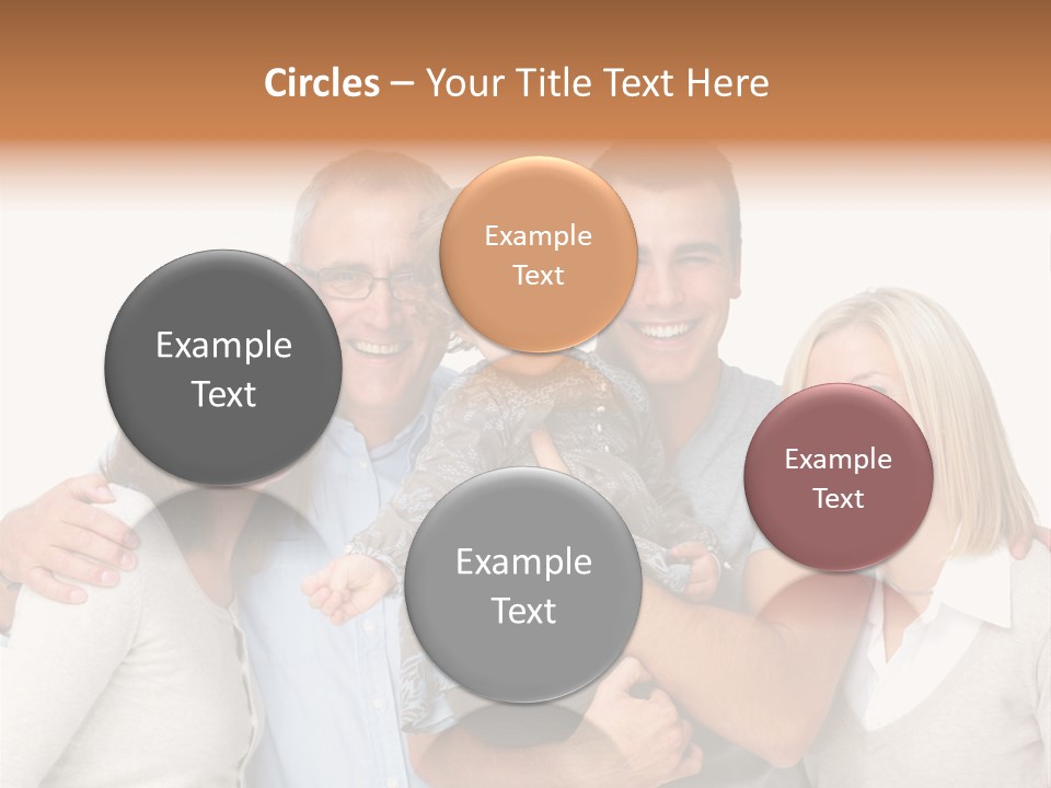 A Group Of People Holding A Child In Front Of A White Background PowerPoint Template