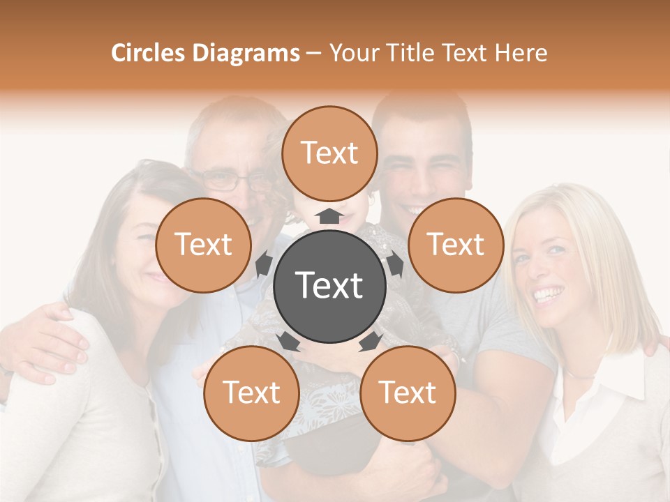 A Group Of People Holding A Child In Front Of A White Background PowerPoint Template