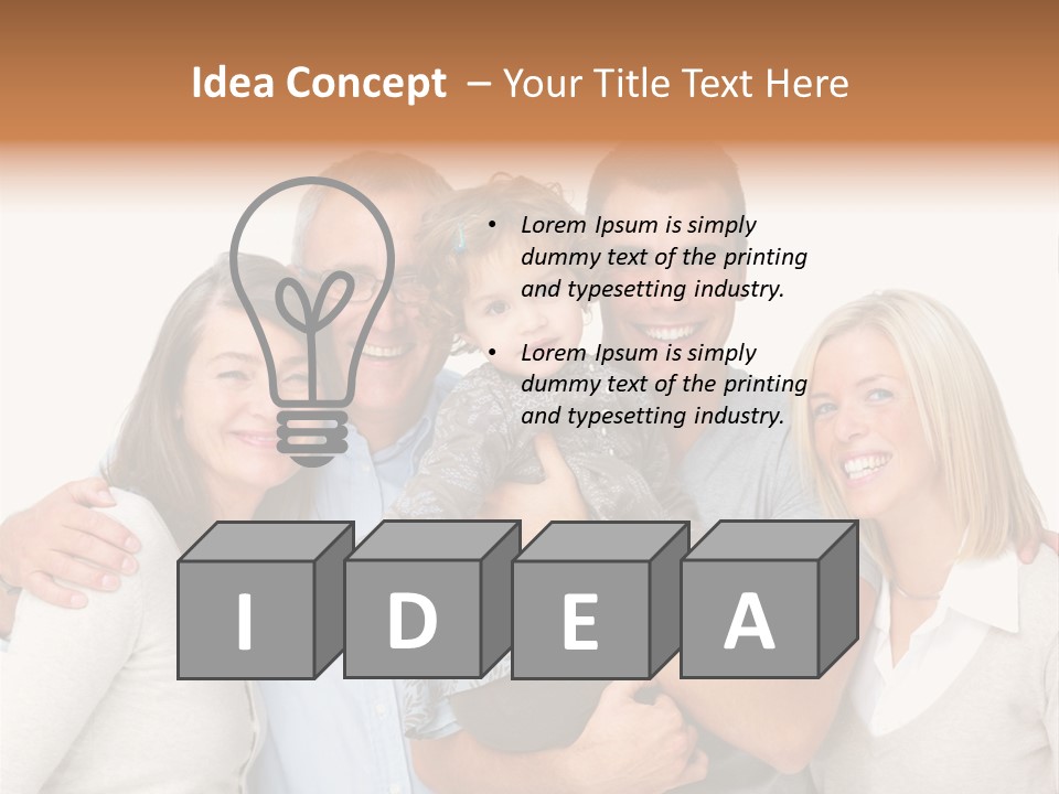 A Group Of People Holding A Child In Front Of A White Background PowerPoint Template