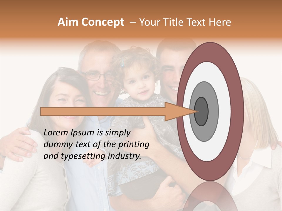 A Group Of People Holding A Child In Front Of A White Background PowerPoint Template