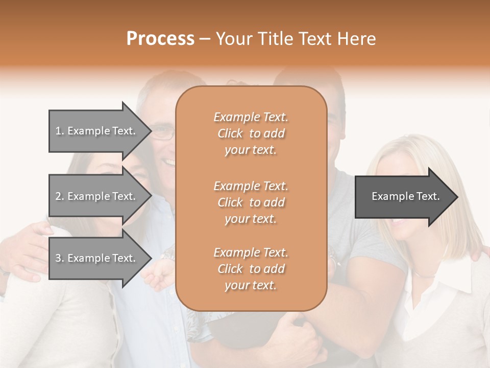 A Group Of People Holding A Child In Front Of A White Background PowerPoint Template