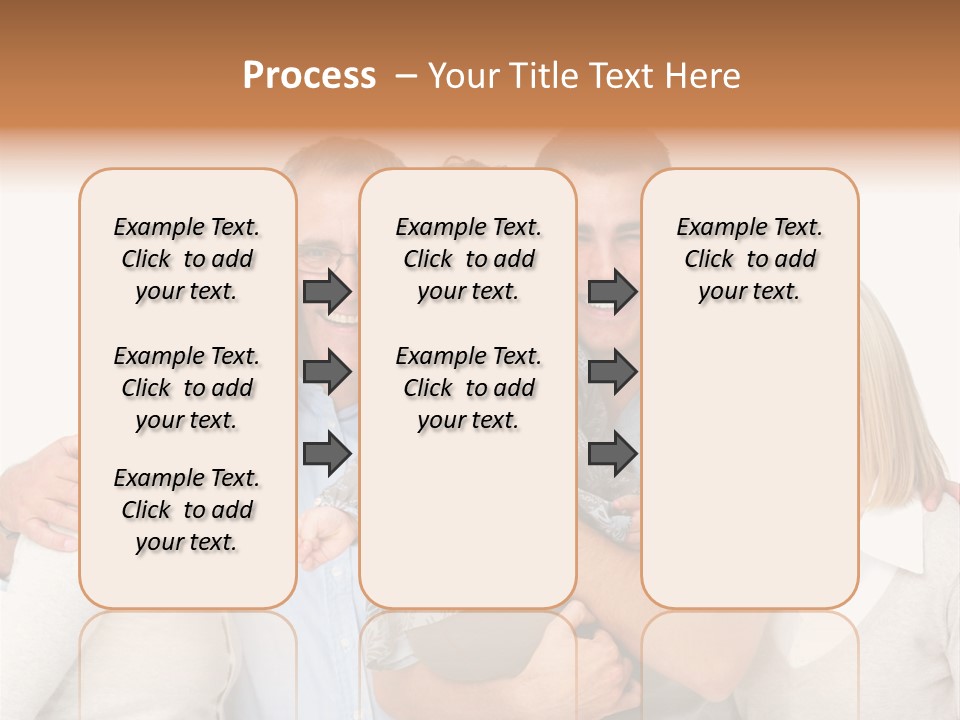 A Group Of People Holding A Child In Front Of A White Background PowerPoint Template