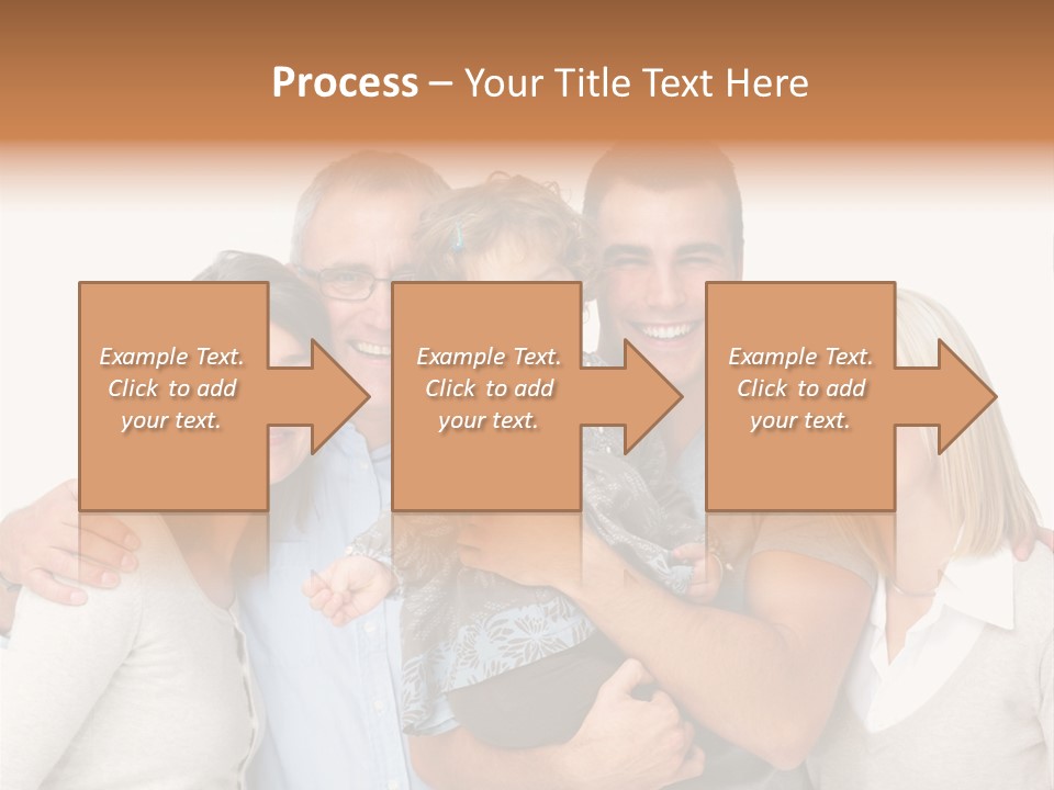 A Group Of People Holding A Child In Front Of A White Background PowerPoint Template