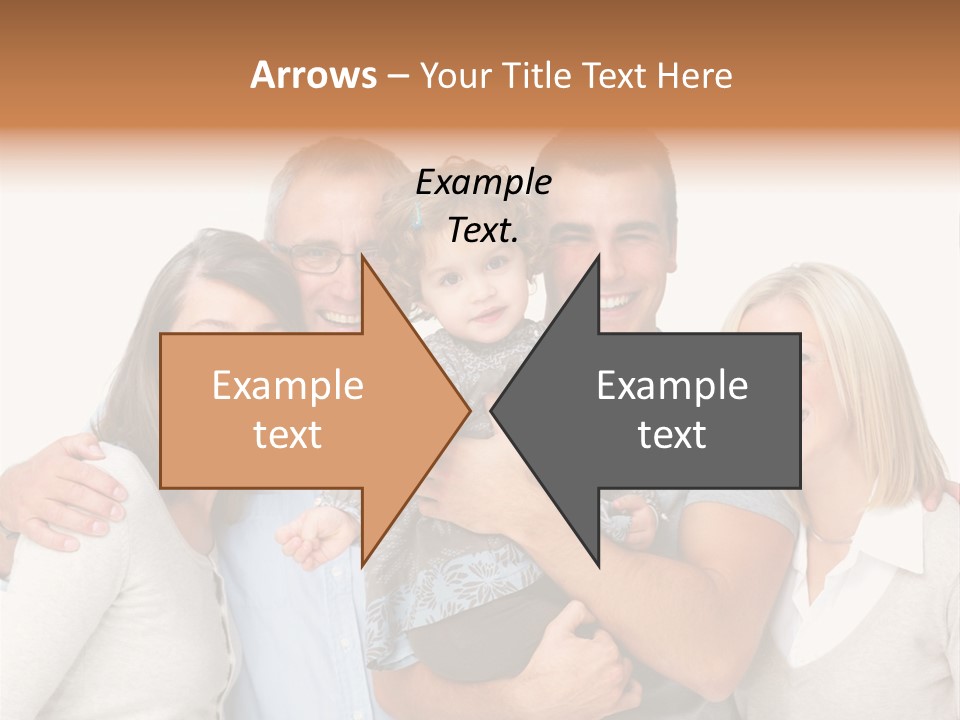 A Group Of People Holding A Child In Front Of A White Background PowerPoint Template